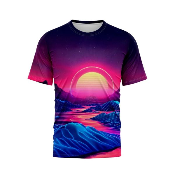 Retro Futuristic Sunset TShirt 2