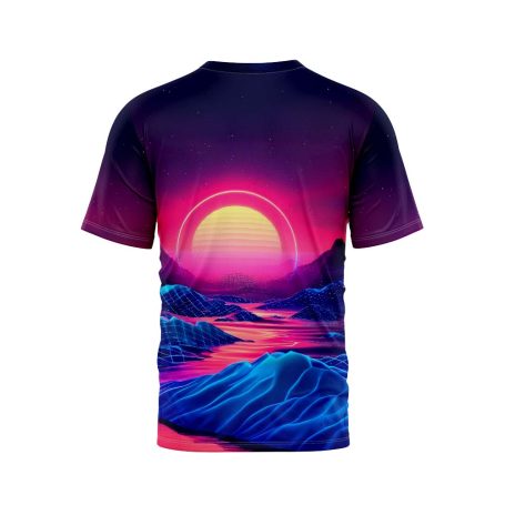 Retro Futuristic Sunset TShirt 2