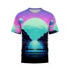 Retro Futuristic Sunset TShirt