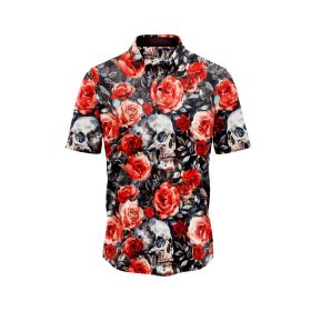 Skulls and Roses Hawaiian Shirt 3