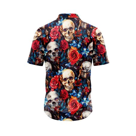 Skulls and Roses Hawaiian Shirt