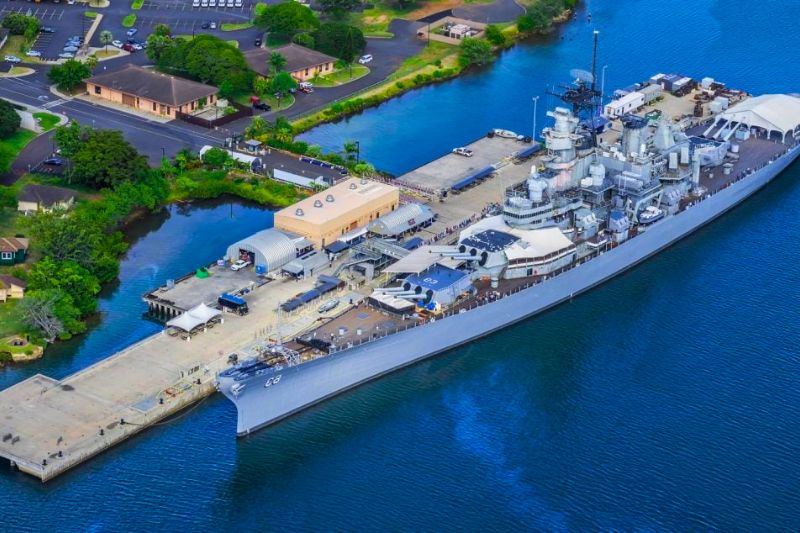 Start your visit at the Pearl Harbor Visitor Center, where you can explore exhibits and watch a documentary about the attack