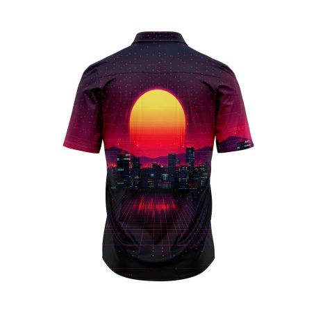 Sunset Cityscape Hawaiian Shirt