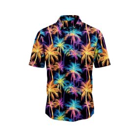 Neon Palm Tree Hawaiian Shirt