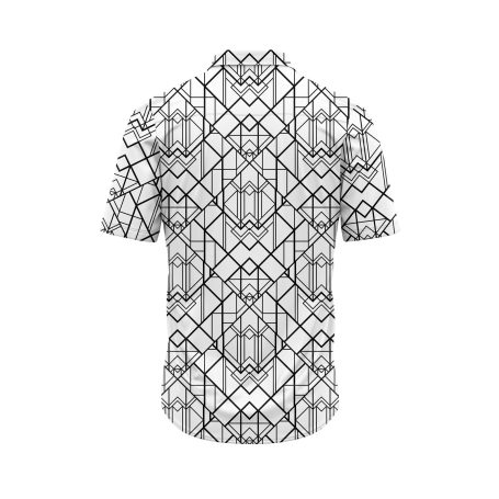 Teroprints ABSTRACT GRID HAWAIIAN SHIRT 1