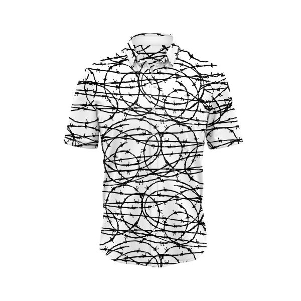 Teroprints BARBED WIRE HAWAIIAN SHIRT 0