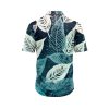 Teroprints BLUE LEAF HAWAIIAN SHIRT 1