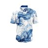 Teroprints BLUE WAVES HAWAIIAN SHIRT 0