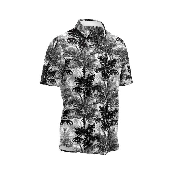 Teroprints Black Palm Tree Hawaiian Shirt 2