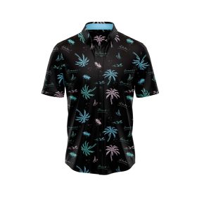 Black Palm Tree Hawaiian Shirt