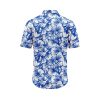 Teroprints Blue Floral Hawaiian Shirt 1