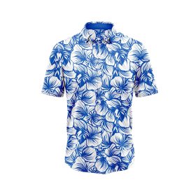 Blue Floral Hawaiian Shirt