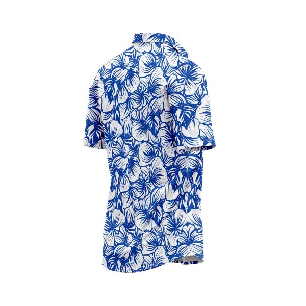 Teroprints Blue Floral Hawaiian Shirt 3