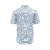 Teroprints Blue Geometric Wave Hawaiian Shirt 1