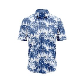 Blue Palm Tree 3 Hawaiian Shirt