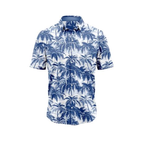 Teroprints Blue Palm Tree 3 Hawaiian Shirt