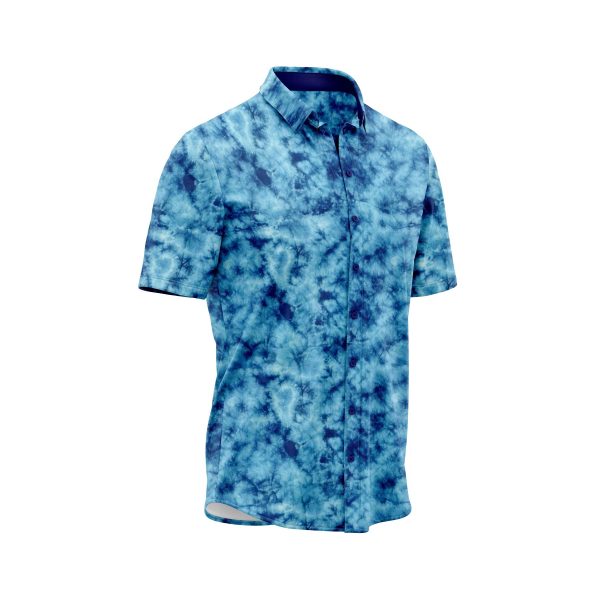 Teroprints Chromatic Mosaic Blue Hawaiian Shirt 2