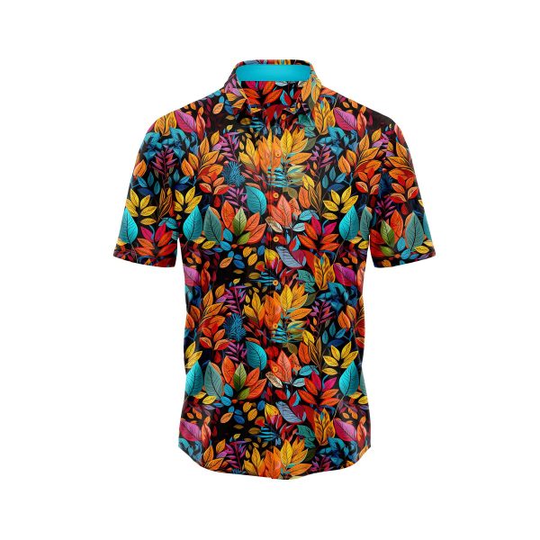 Teroprints Colorful Leaf Hawaiian Shirt