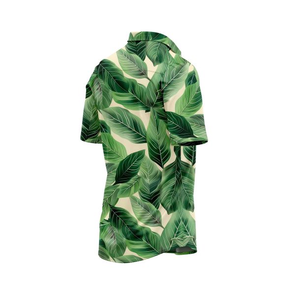 Teroprints GREEN LEAF HAWAIIAN SHIRT 3