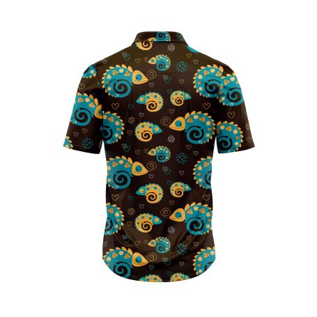 Teroprints Golden Chameleon Hawaiian Shirt 1