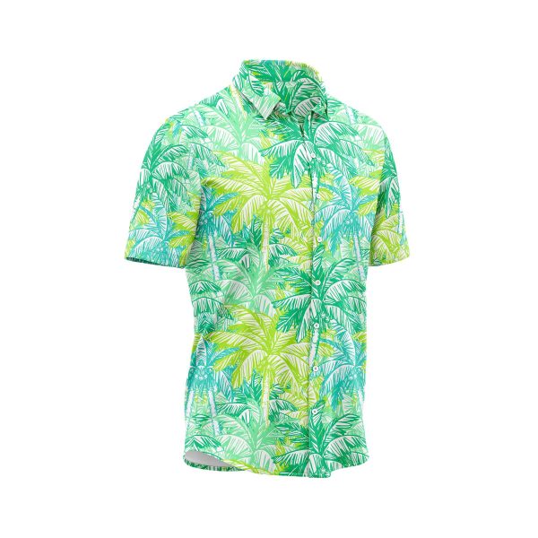 Teroprints Green Palm Tree Hawaiian Shirt 2