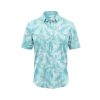 Teroprints Jade Palm Leaf Hawaiian Shirt