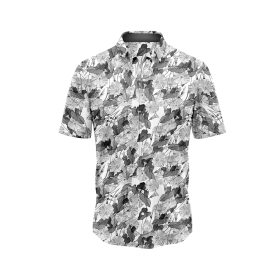 Monochrome Hibiscus Hawaiian Shirt