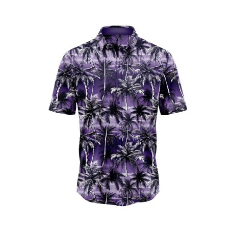 Teroprints Midnight Palm Tree 4 Hawaiian Shirt