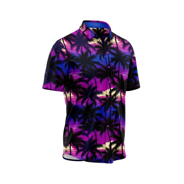 Teroprints Midnight Palm Tree Hawaiian Shirt 2