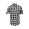 Teroprints Monochrome Wave Hawaiian Shirt