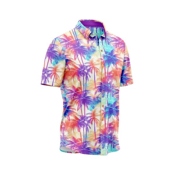 Teroprints Neon Palm Tree 3 Hawaiian Shirt 2