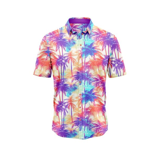 Teroprints Neon Palm Tree 3 Hawaiian Shirt