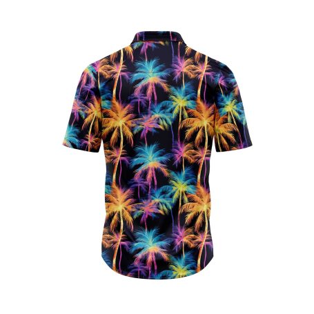 Teroprints Neon Palm Tree Hawaiian Shirt 1