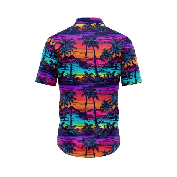 Teroprints Neon Sky Palm Tree 2 Hawaiian Shirt 1