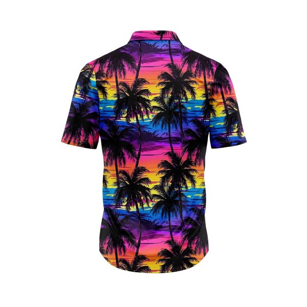 Teroprints Neon Sky Palm Tree Hawaiian Shirt 1