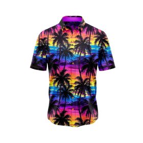 Neon Sky Palm Tree Hawaiian Shirt