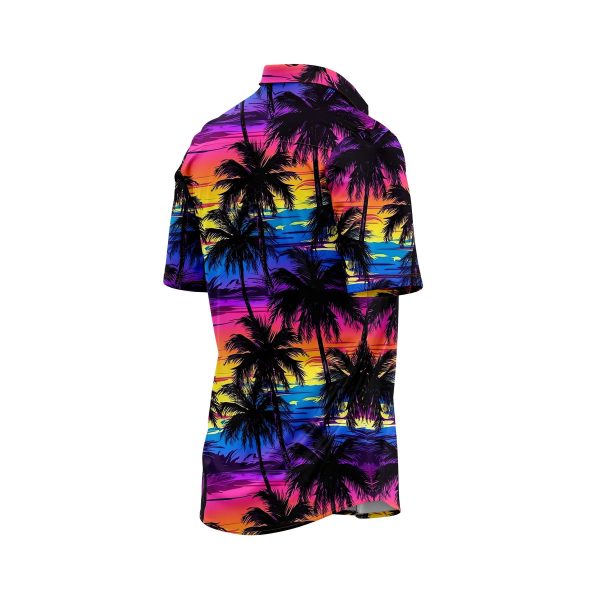 Teroprints Neon Sky Palm Tree Hawaiian Shirt 3