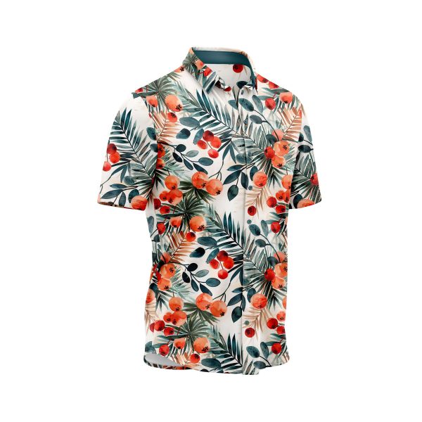 Teroprints ORANGE TROPICS HAWAIIAN SHIRT 2