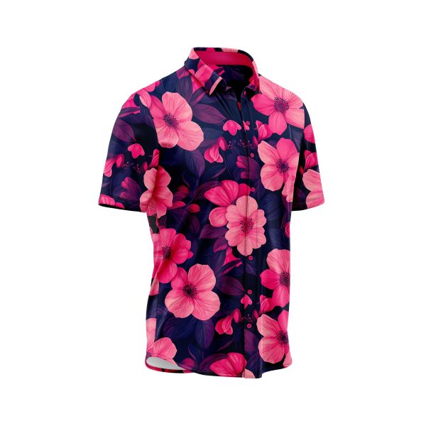 Teroprints PINK BLOSSOM HAWAIIAN SHIRT 2