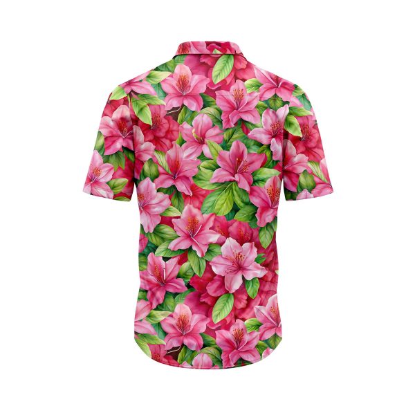 Teroprints PINK HIBISCUS HAWAIIAN SHIRT 1