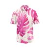 Teroprints PINK LEAF HAWAIIAN SHIRT 0