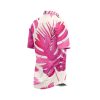 Teroprints PINK LEAF HAWAIIAN SHIRT 3