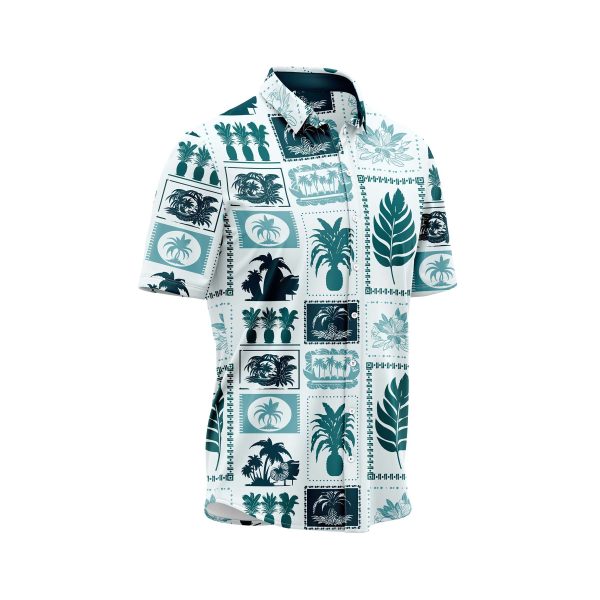 Teroprints Palm Pineapple Square Pattern Hawaiian Shirt 2