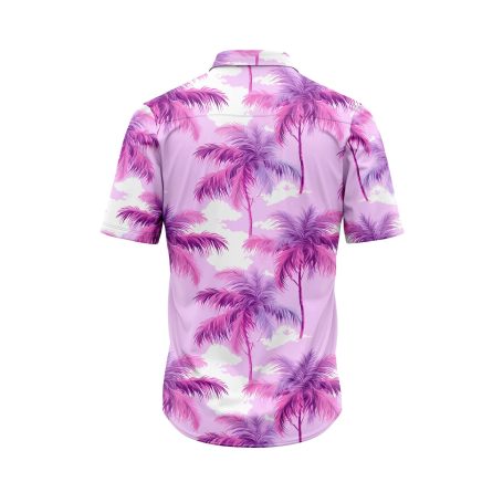 Teroprints Pink Palm Tree Hawaiian Shirt 1