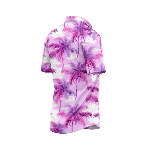 Teroprints Pink Palm Tree Hawaiian Shirt 3