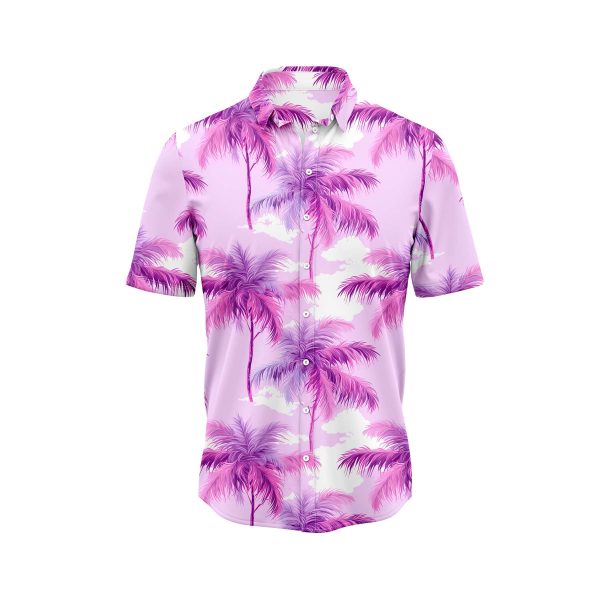 Teroprints Pink Palm Tree Hawaiian Shirt