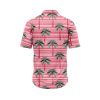 Teroprints Pink Stripe Palm Tree Hawaiian Shirt 1