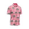 Teroprints Pink Stripe Palm Tree Hawaiian Shirt 2