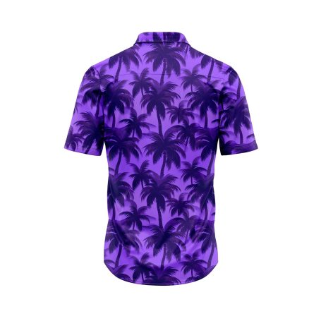 Teroprints Purple Palm Tree 2 Hawaiian Shirt 1