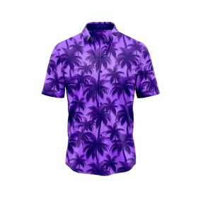 Purple Palm Tree 2 Hawaiian Shirt